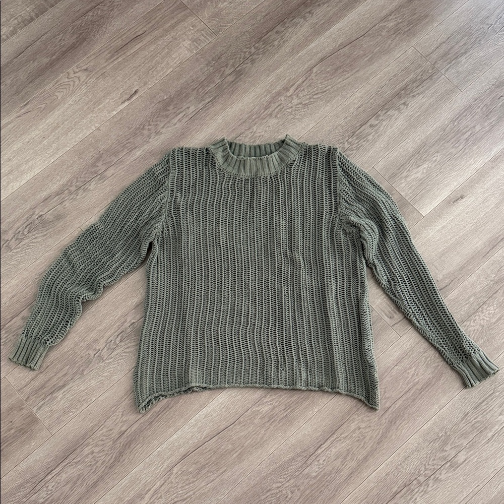 Frame Denim Sage Green Knit Sweater
